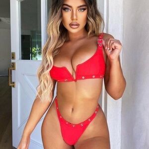 tiger mist red bikini